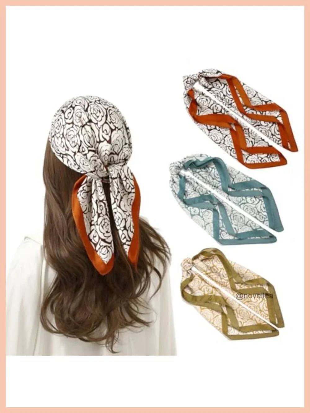 Satin Feel Square Scarf for Wrapping Hair